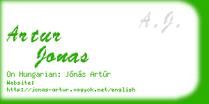 artur jonas business card